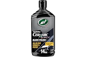 Turtle Wax 53448 Hybrid Solutions Ceramic Acrylic Black Polish and Wax Formulated for Black Car Paint, Removes Surface Scratc