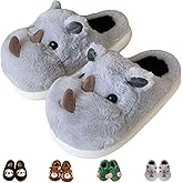 Jfxgjuv Sloth Slippers, Frog Slippers for Women Men Cute Fluffy Animal Slipper, Funny Fuzzy Slides Soft Comfy Memory Foam Indoor Outdoor House Shoes