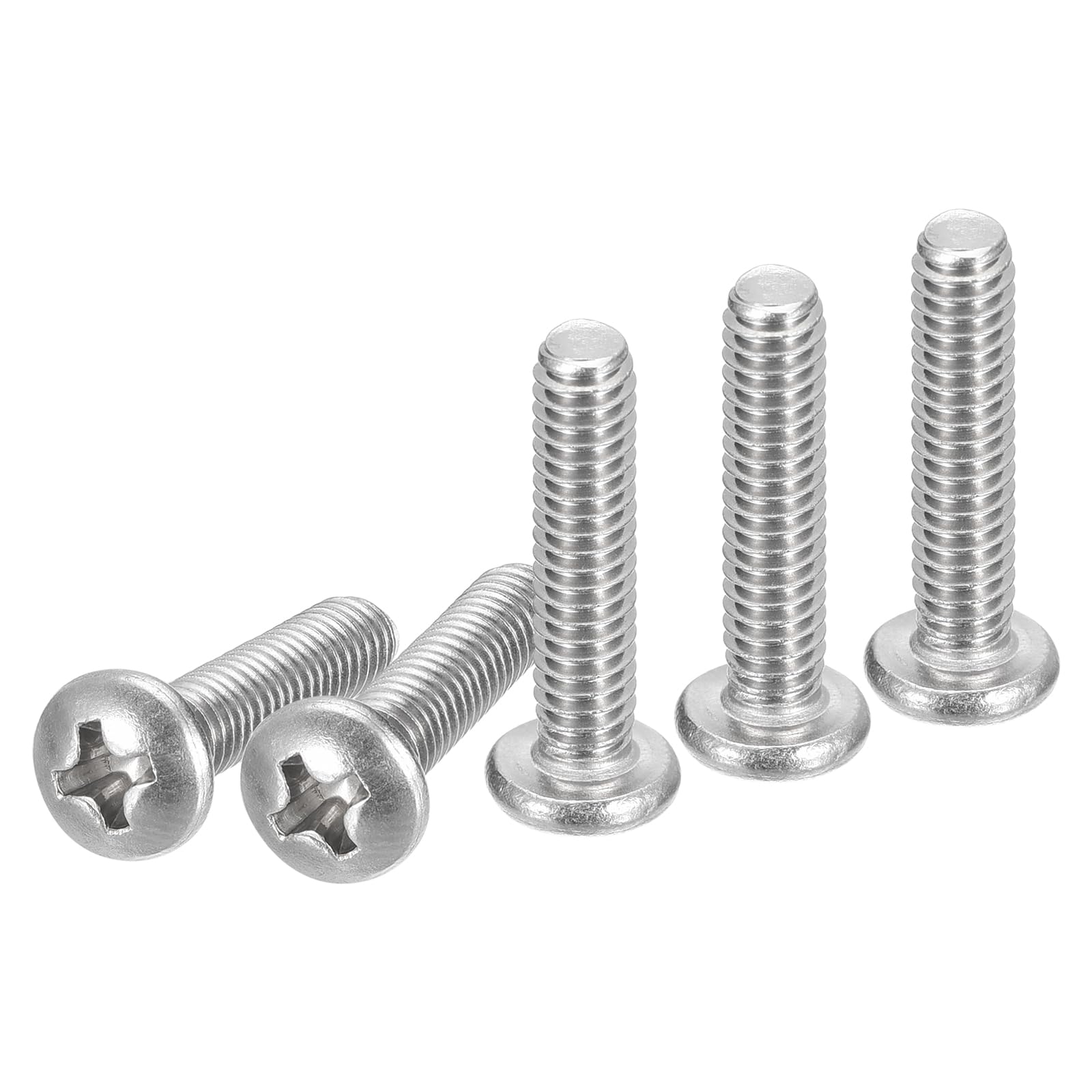 DTGN #8-32x3/4" Pan Head Machine Screws, 200Pcs 304 Stainless Steel, Phillips Drive, UNC Full Thread, Bright Finish, Screws Bolts Kit