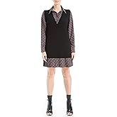 Max Studio Women's Twoffer Long Sleeve Short Sweater Dress