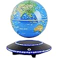 Magnetic Levitating Globe,Cool Gadgets Auto- Rotating Globes Floating Globe World Map Office Decor with LED Light Base for Children Educational Gift Home Office Desk Decoration (6 Inch)