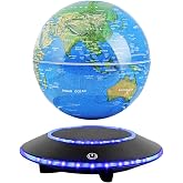 Magnetic Levitating Globe,Cool Gadgets Auto- Rotating Globes Floating Globe World Map Office Decor with LED Light Base for Children Educational Gift Home Office Desk Decoration (6 Inch)
