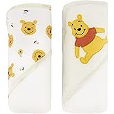 Disney Cudlie Baby Winnie The Pooh 2 Pack Rolled/Carded Hooded Towels in Sweet Life Print, 1 Count