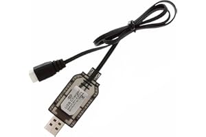 YIKAIEN 7.4V, 3 Pin USB Charger for Gel Blaster, Splatter Ball Gun, SCX24 RC Car, Drone - XH-3P 2S Lipo Battery Charger Cable (1.8Ft)