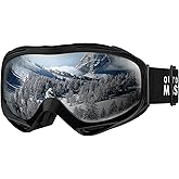 OutdoorMaster OTG Ski Goggles - Over Glasses Ski/Snowboard Goggles for Men, Women & Youth - 100% UV Protection