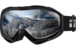 OutdoorMaster OTG Ski Goggles - Over Glasses Ski/Snowboard Goggles for Men, Women & Youth - 100% UV Protection