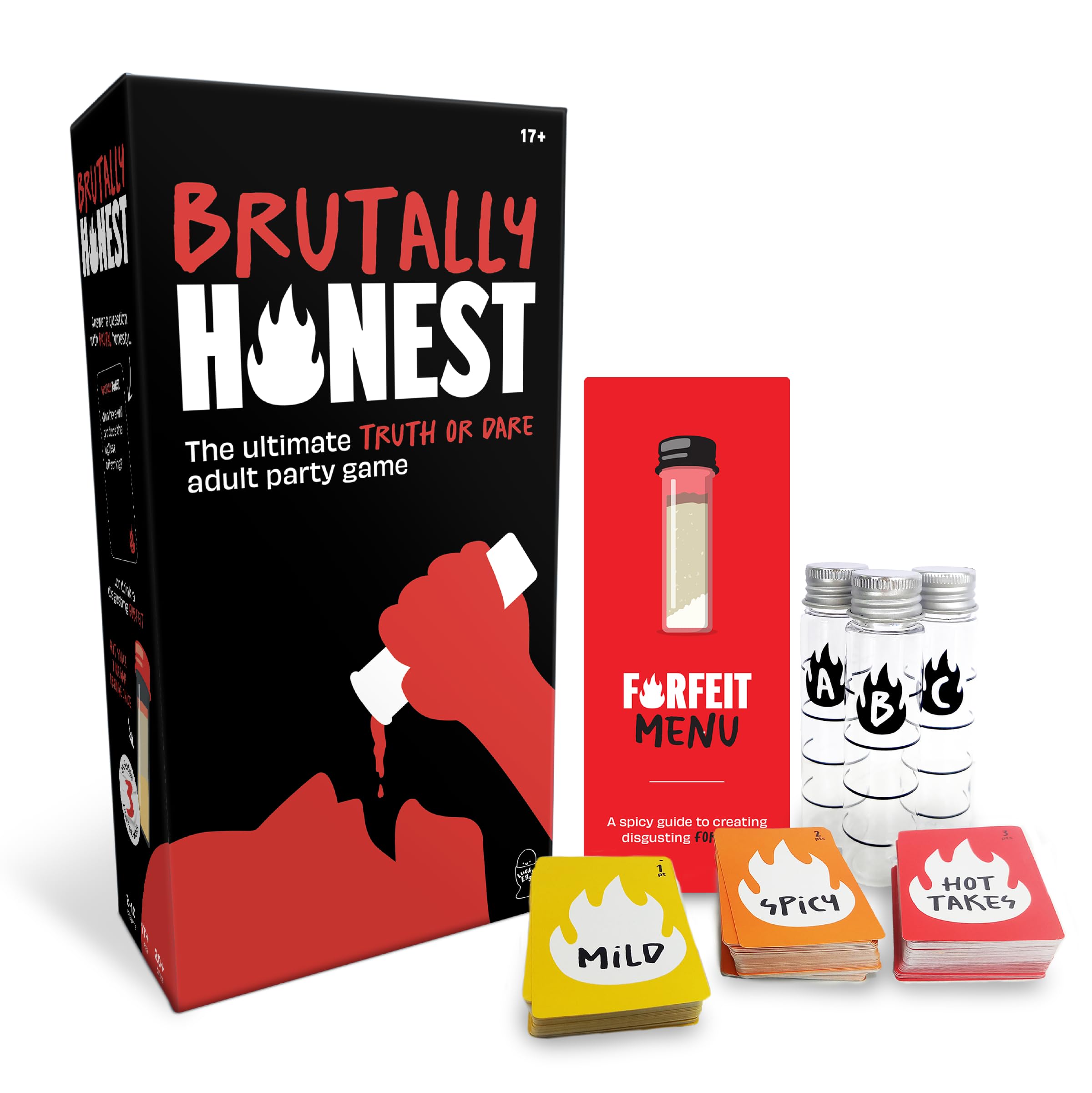 Lucky Egg Exciting Brutally Honest - The Adult Party Game of Brutal Opinions, 2-10 Players - Board Games With 200 Revealing Questions, Answer or Face a Disgusting Forfeit - Fun for Games Night