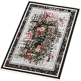 BILAL Vintage, Area Rug, Low Pile Synthetic Fiber, Stain Resistant, Modern Style, Non-Slip Rubber Backing (8X12)