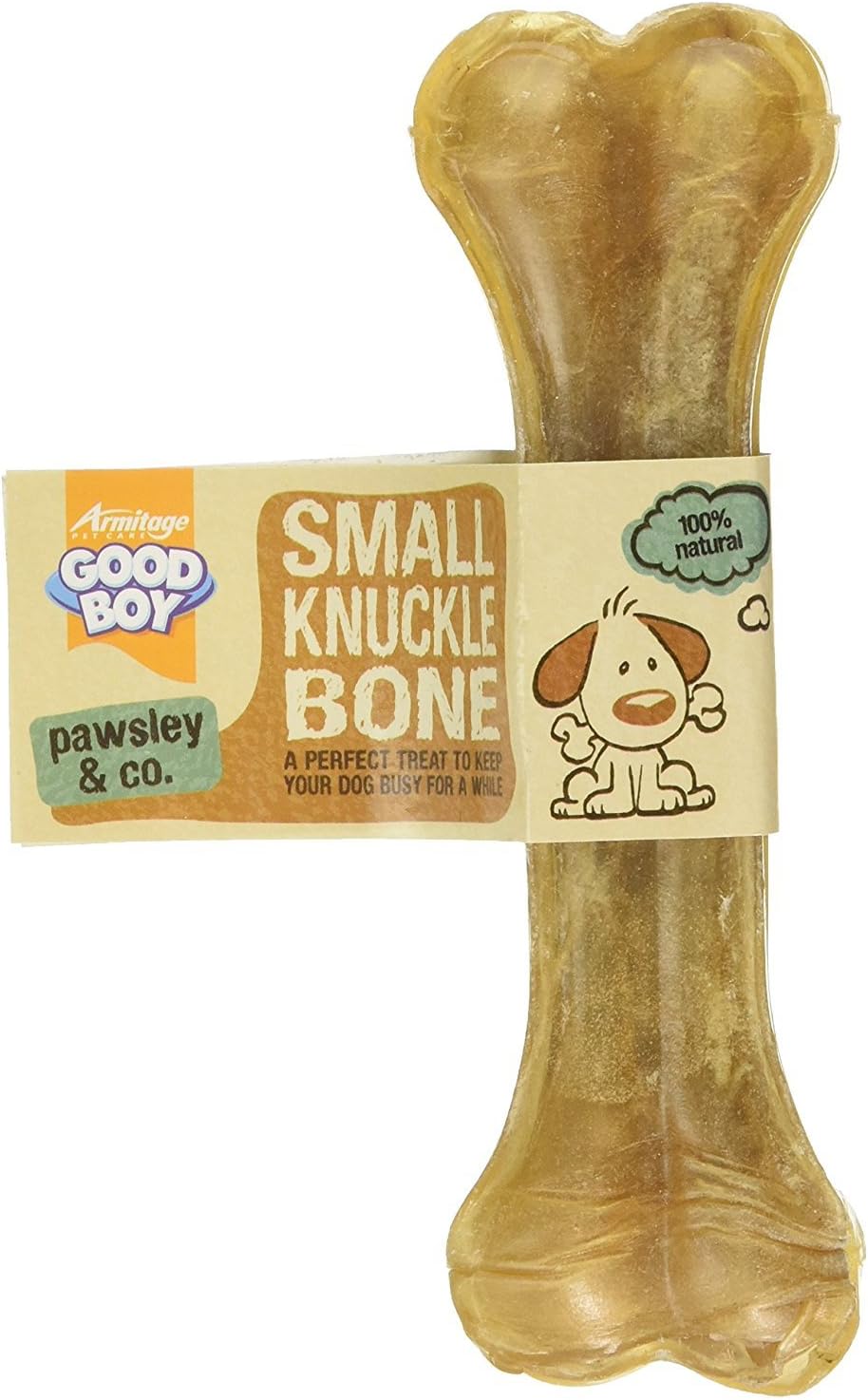Good Boy Small Rawhide Knuckle Bones Dog Chews Pack of 10