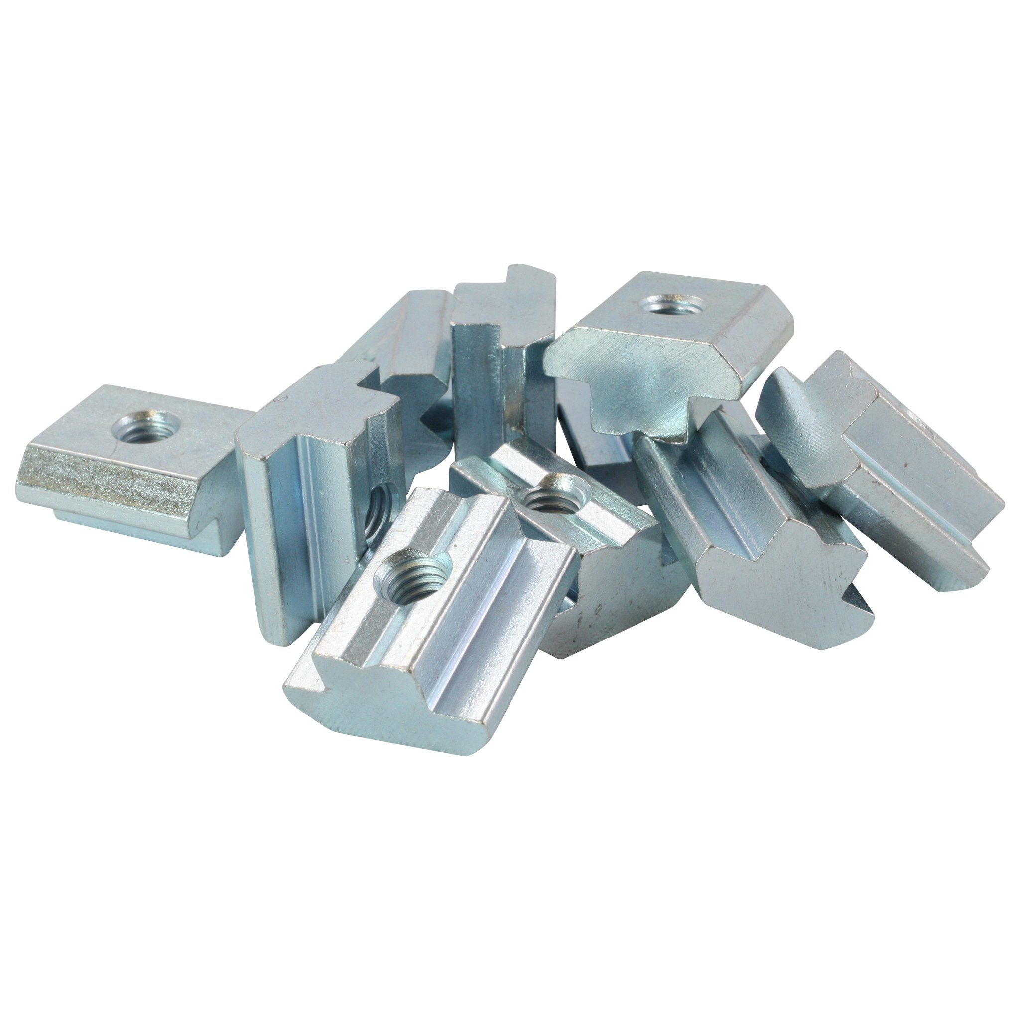 100x Slot Nuts 10 - Type B - M8 with Bar Heavy Galvanised Steel