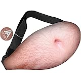 A AIFAMY 3D Dad Beer Belly Fanny Pack Waist Pocket Funny Gag Gifts for Christmas, White Elephant Gift Exchange