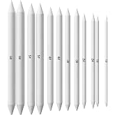 6 Pack Blending Stumps and Tortillions for Drawing, Sketch Paper Smudge Sticks, Assorted Size Blending Tools for Student Sketching, Shading, Charcoal and Pencil Art