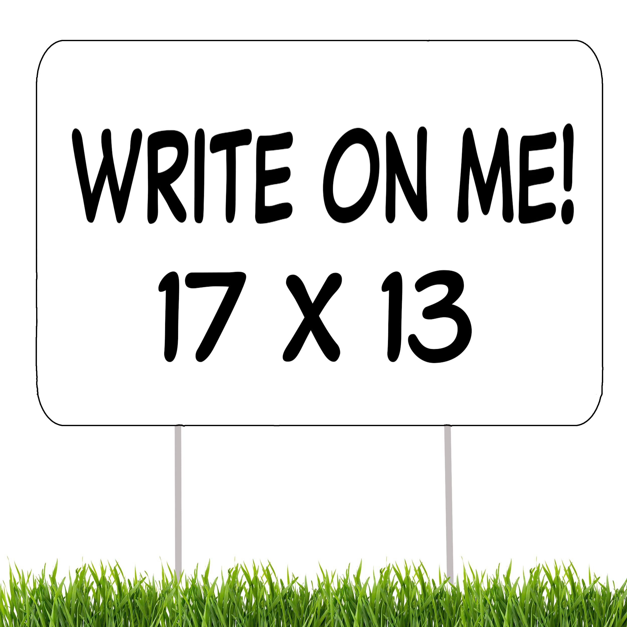 Photo 1 of Blank Yard Sign Double Sided With Stakes Large 17 Inch By 13 Inch