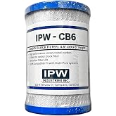 IPW Carbon Block Replacement Filter for Reverse Osmosis, CB6 | For Reverse Osmosis Water Filter System, Effective Water Filtration Cartridge, Fits MP and MPC System