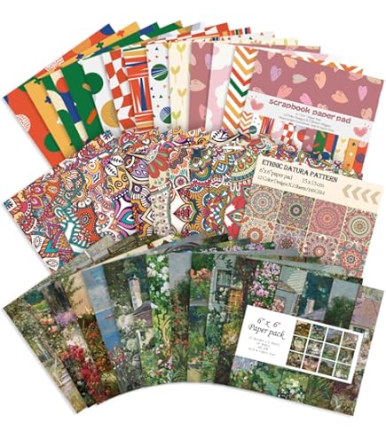 YASMEN Scrapbook Paper Pad, 24 Sheets Scrapbooking