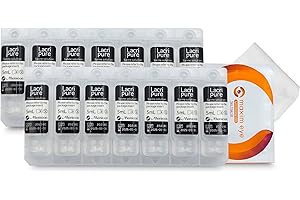 MAXIM EYE Menicon LacriPure Rinsing & Insertion Saline Solution 14 Unit Dose 5ml Vials, Lacripure Saline Solution for Rigid Gas Permeable Lenses & Tea Tree Oil Eyelid/Eyelash Wipe - Preservative Free