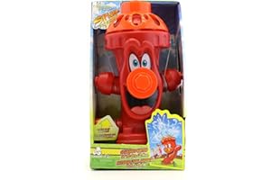 LANARD Rhode Island Novelty Kids Sprinkler Fire Hydrant, Attach Water Sprinkler for Kids to Garden Hose for Backyard Fun, Splash All Summer Long, Sprays Up to 8 Ft.(Red)