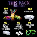 Ammy Glow Glow Sticks 100 Pack with 100 Connectors Kit 205 Pcs view 2