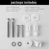 GIONAR Toilet Seat Fittings Kit 12 Pcs Universal Expanding Nuts Screws view 4