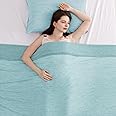 Elegear Revolutionary Cooling Blanket Throw Absorbs Heat to Keep Body Cool for Night Sweats, Arc-Chill 3.0 Cool Fiber Q-Max>0.5 for Hot Sleepers, Lightweight Summer Cold Blankets for Sleeping, Green