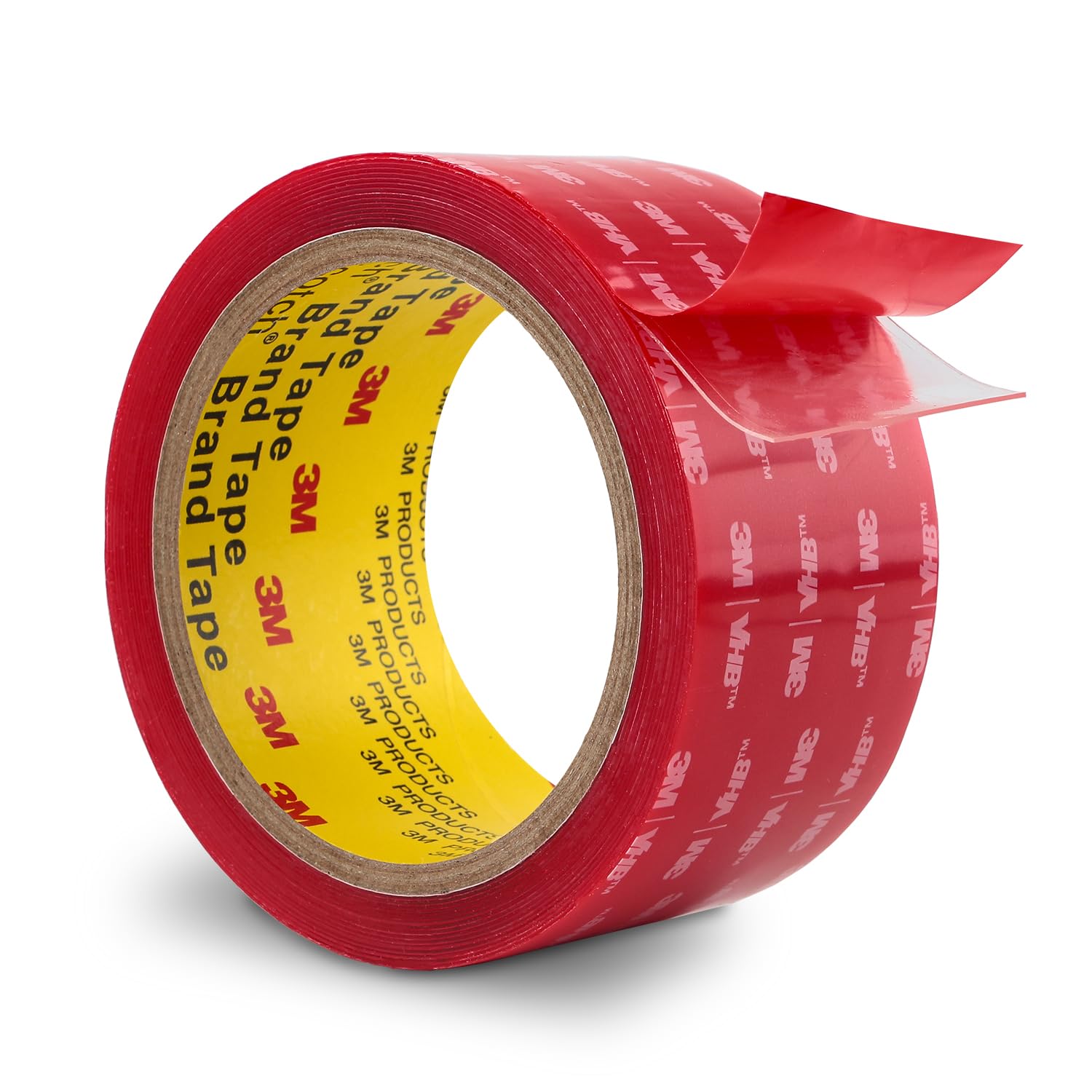 Photo 1 of 3M Heavy Duty Double Sided Tape 2''x15.4Ft VHB Mounting Tape, 0.04in Thick Clear 4910 Adhesive Waterproof Foam Tape for Car Home Office Deco