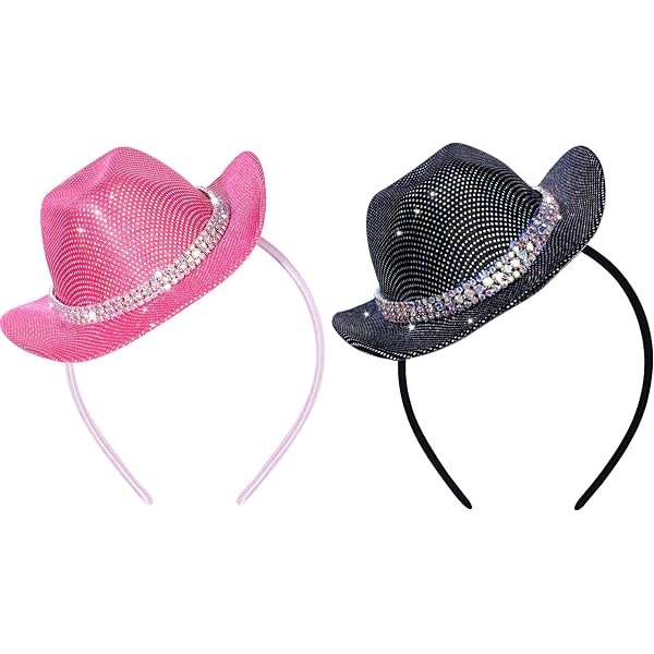 Cowgirl-Kostüm-Set – Pinker Mini-Cowboyhut Mit Stirnband, Herzbrille & Bandana