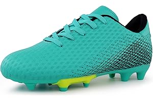 Hawkwell Kids Athletic Comfortable Outdoor Firm Ground Soccer Cleats Shoes(Toddler/Little Kid/Big Kid)