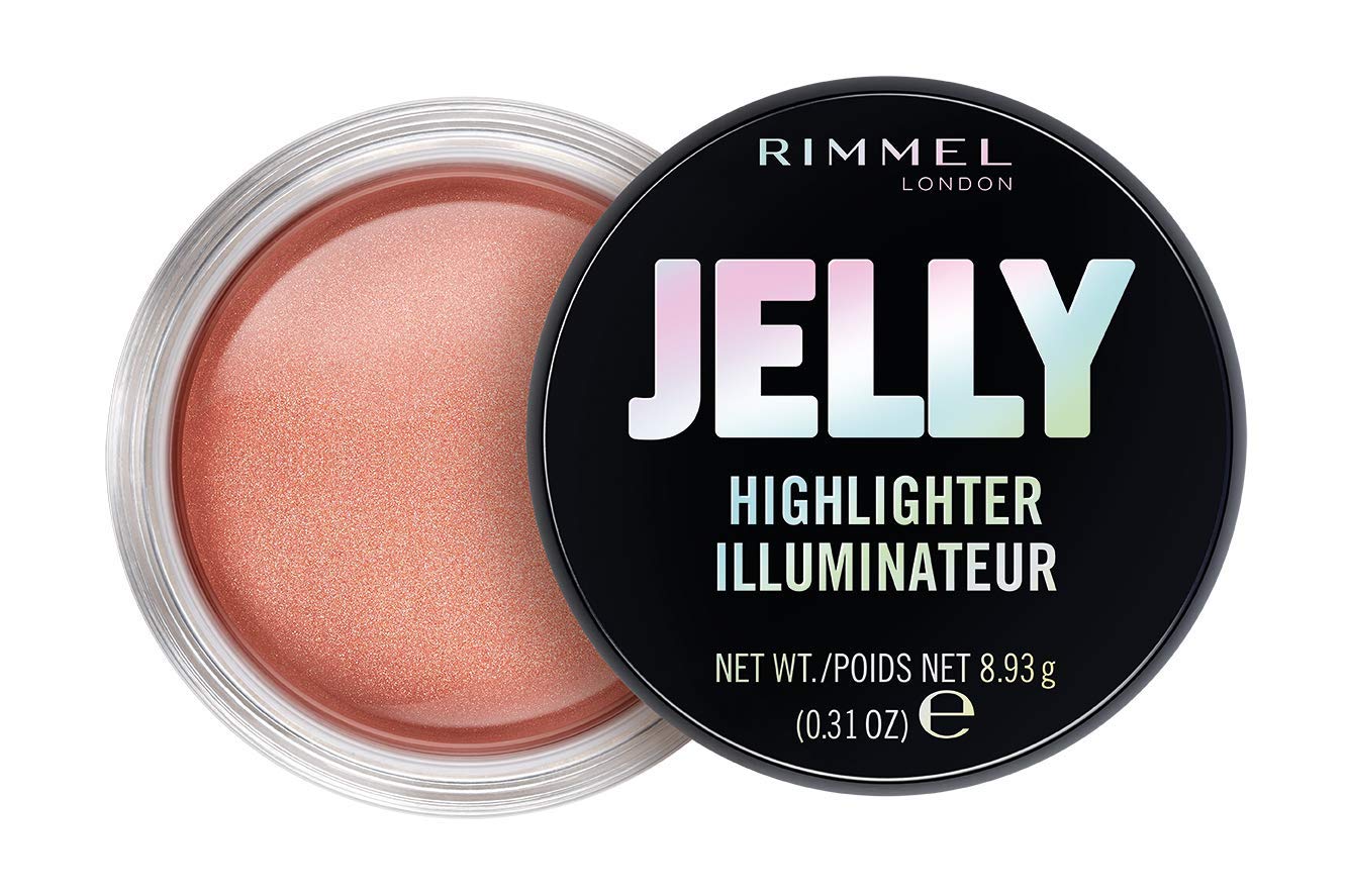 Rimmel London Jelly Highlighter, Long-lasting and Water Based Bouncy Formula for Dewy Skin Look, 020 Candy Queen, 7.75ml