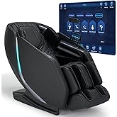 UIIU 4D Smart Massage Chair Full Body Zero Gravity Massage Chair Recliner,15+ Scene-Customized Massage Mode,Dual SL Massage Back Calf Heat Upgraded Animated Touchscreen App Control Large Size Black
