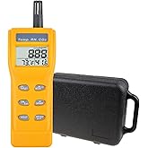 Portable CO2 Meter Handheld CO2 Detector Monitor 0~9999ppm, Carbon Dioxide Meter with Alarm Function, Temperature &amp; Humidity Meter NDIR Sensor Air Quality Monitor for Home Trip Classroom and Office