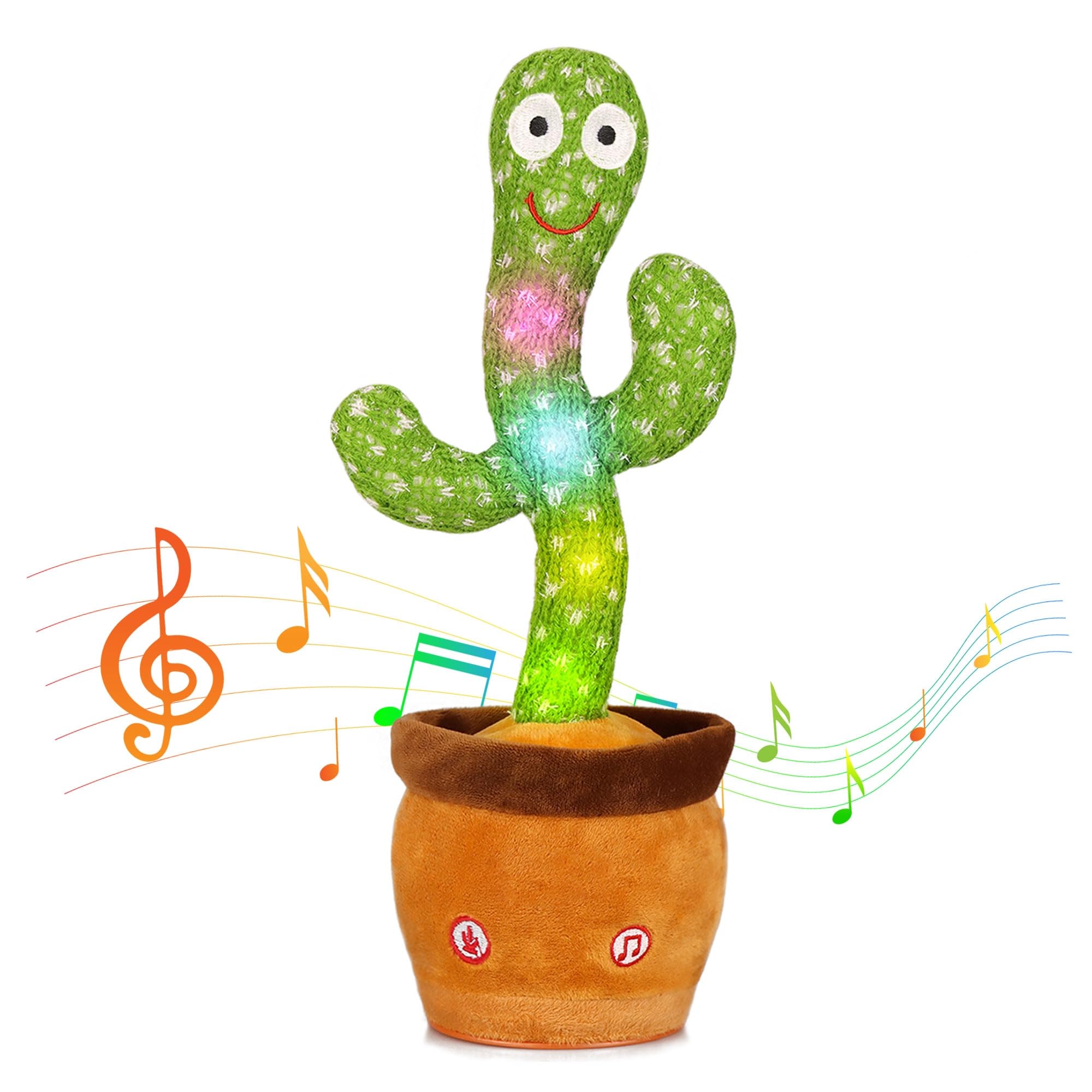 Edencomer Dancing Talking Cactus Toy, Singing & Repeating What You Say with Fun Sounds - Interactive Voice Recording Plush Toy for Kids, Cactus Toy Easter Gifts for Boys Girls Adults — image 1