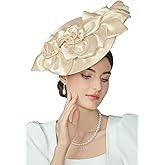 BABEYOND Fascinators Hats for Women - Kentucky Tea Party Derby Hats Flower Church Pillbox Hat for Cocktail Wedding