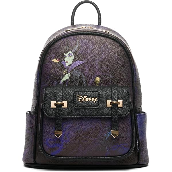 Loungefly Maleficent Horned Backpack - Black and Purple Loungefly Disney Sleeping Beauty, Maleficent Figural Mini  main image 4