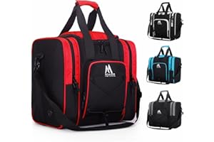 Hsmihair Bowling Ball Bag for Single Ball, Bowling Tote with Padded Holder,Fits Shoes up to Men’s Size 14, Carry Bag for Bowling Accessories