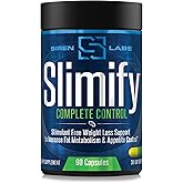 SIRENLABS SLIMIFY Complete Control Stimulant-Free Weight Loss Supplement - Supports Metabolism, Appetite Control & Energy Boosting, Appetite Suppressant, Belly Fat Burner - 60 Capsules
