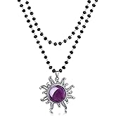 XIANNVXI Gothic Pendant Necklace Emo Goth Necklace for Women Costume Jewelry Halloween Christmas Accessories Jewelry Gift for Women Black Bead Choker