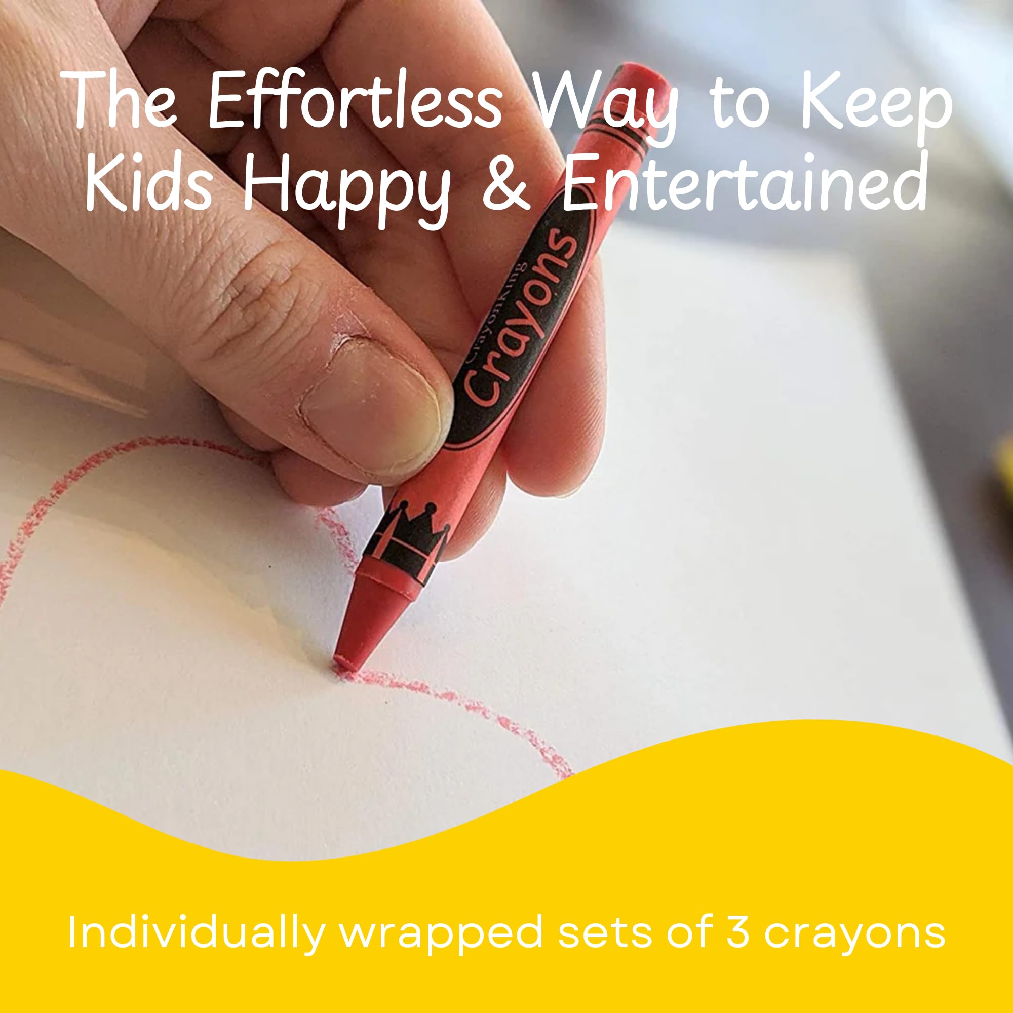 CrayonKing 240 Sets of 3-Packs (720 Bulk Crayons) – Restaurants, Classrooms, Parties & Events – Kid-Safe, Pre-Packaged, Assorted Colors Non-Toxic Crayons