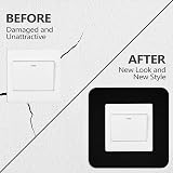 JJWNMLL 4 Pcs Light Switch Cover Plates Black 3.38 Inch Surround view 6
