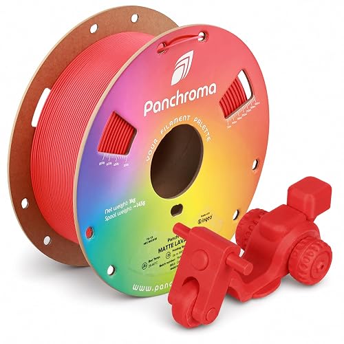 Polymaker Panchroma Matte PLA Filament 1.75mm, 1kg, Lava Red | High Speed 3D Printing Filament Fits for Most FDM 3D Printers, Smooth Finish & Hide Layer Lines, Accuracy +/- 0.02mm