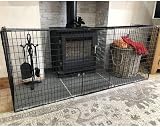 FYLO Extendable Fireguard Folding Safety Guard Black 46cm Depth 66cm H view 1