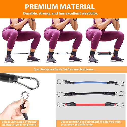 New WALITO Ankle Resistance Bands With Cuffs, Ankle Bands For Working