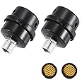 2 Pcs Air Compressor Silencer Filter Metal Air Compressor Intake Filter Noise Muffler Silencer 1/2"PT 20mm