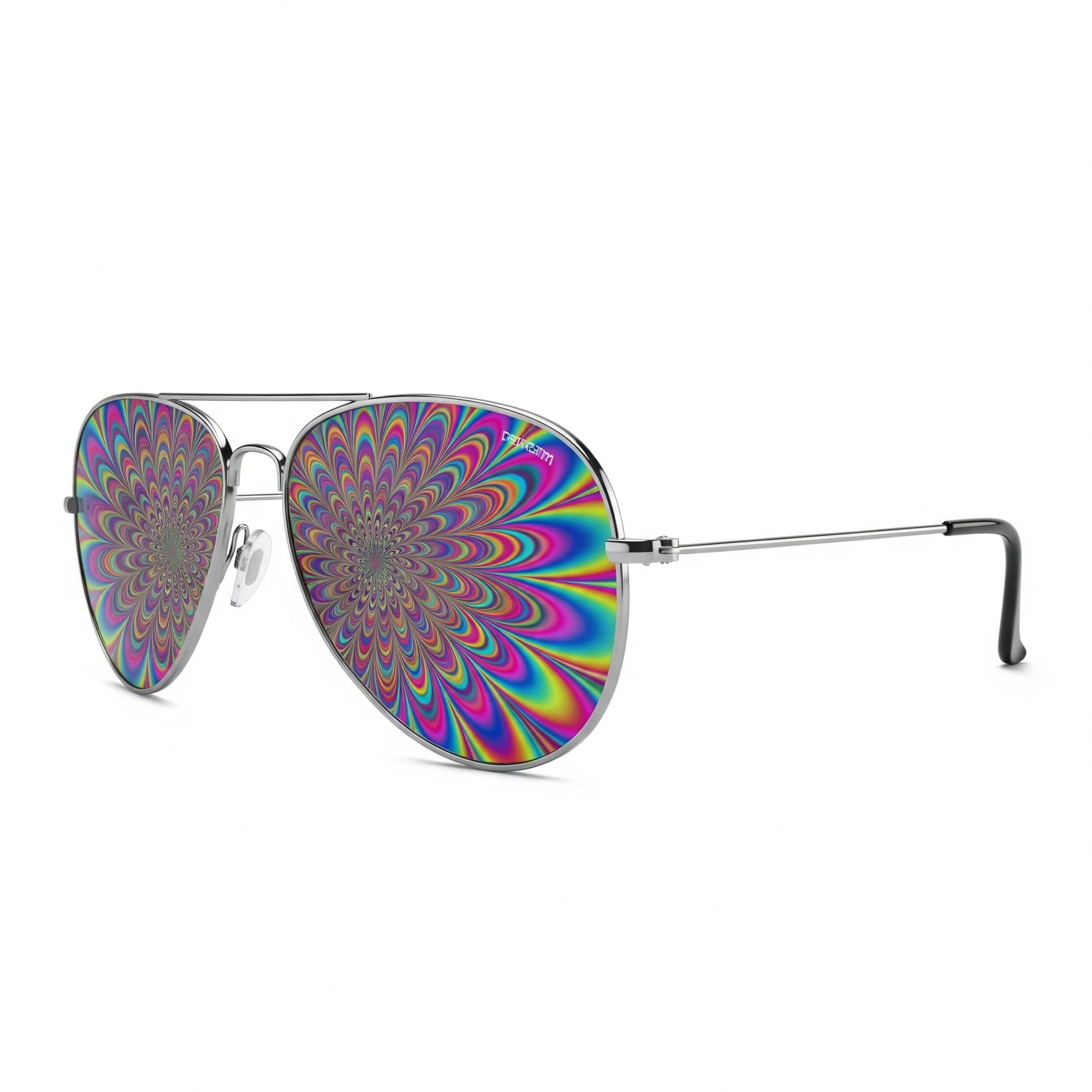 GogoRavers™ Ultimate Metal Diffraction Pilot Shades – Aviator Frame Prism Optics for Raves, EDM Parties, Psytrance Festivals, Laser Light Shows, Kaleidoscope Vision & Psychedelic Nightlife Fashion