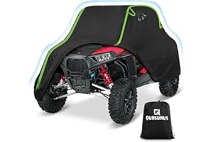 Q QUNSUNUS QUNSUNUS UTV Cover 2-3 Seater Compatible with Polaris RZR Cover/Can-Am Defender Cover/Yamaha YXZ Cover All-Weather Protection Heavy Duty Cover 130"" x 64"" x 72"", XB456