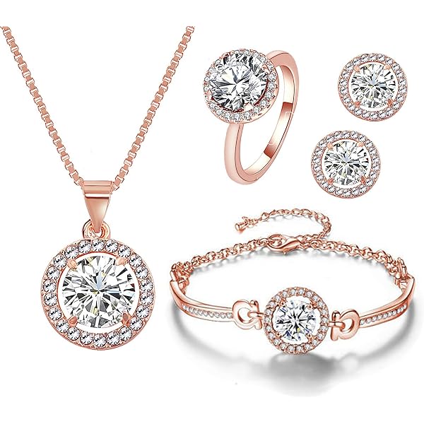 thumbnail image 2 of Aazon.co: Leafael Wish Stone Necklace, Stud Earrings And Bracelet Jewelry Set For Woen... 2 of 14