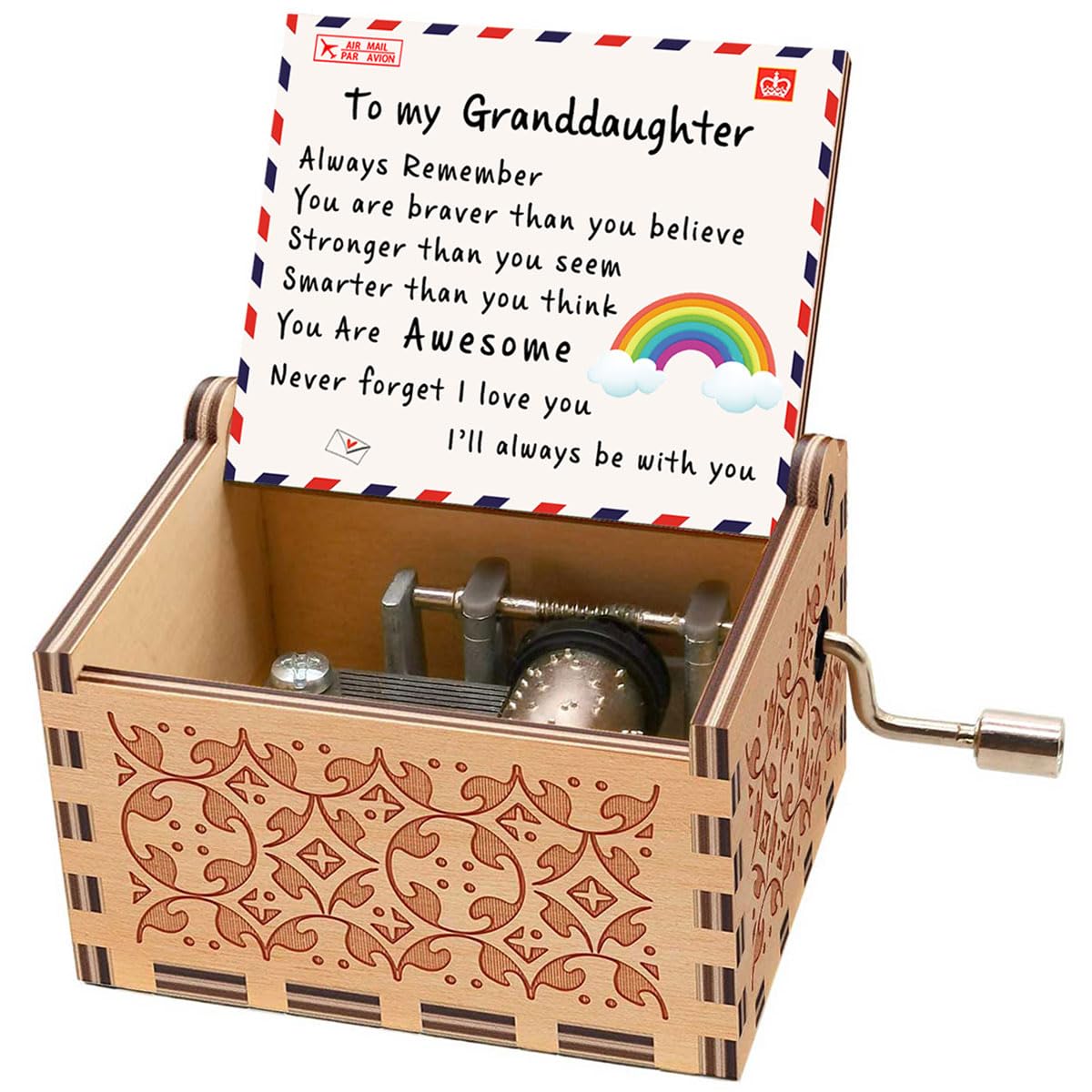 Luteney Granddaughter Music box from Grandma,You are My Sunshine Music box Grandaughter,Grandma to Granddaughter Music Box Grandma's best gift for granddaughter