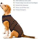 Kuoser Dog Surgery Recovery Suit Adjustable Post Surgery Body Suit Brown XL view 7