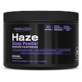 PEscience Haze Sleep Powder, Melatonin-Free, Unflavored, Sleep Support with 5-HTP, Theanine, myo-Inositol and Magnesium, 30 Servings