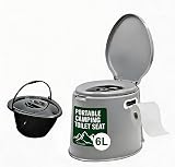 Denny International Large 6L Compact Portable Toilet Grey