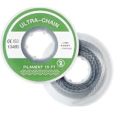 JMU Orthodontic Rubber Chains, Short, Power Chains for Braces, Silver | Orthodontic Elastic Rubber Chains for Teeth Braces, Latex Free, 15 Feet/Roll